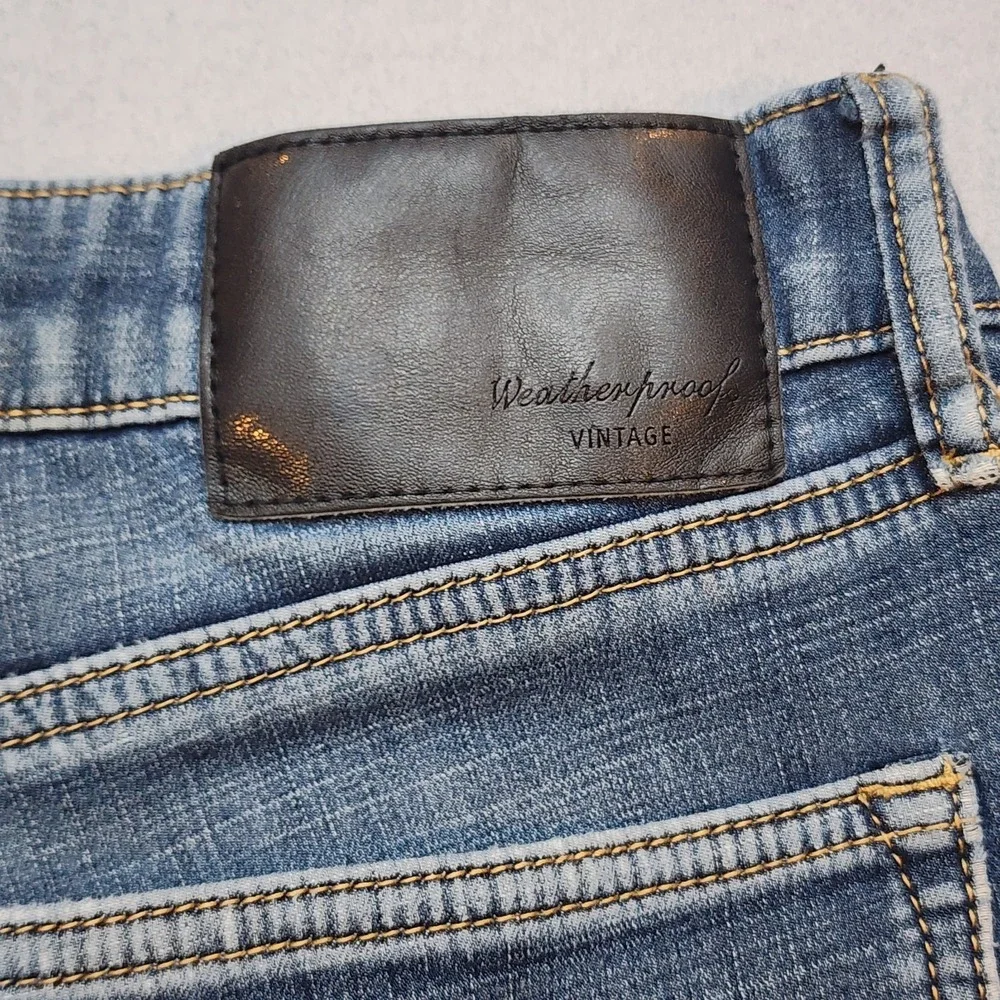 Weatherproof Vintage Fleece Lined Jeans Men's 32x32 Regular Fit Distressed Blue